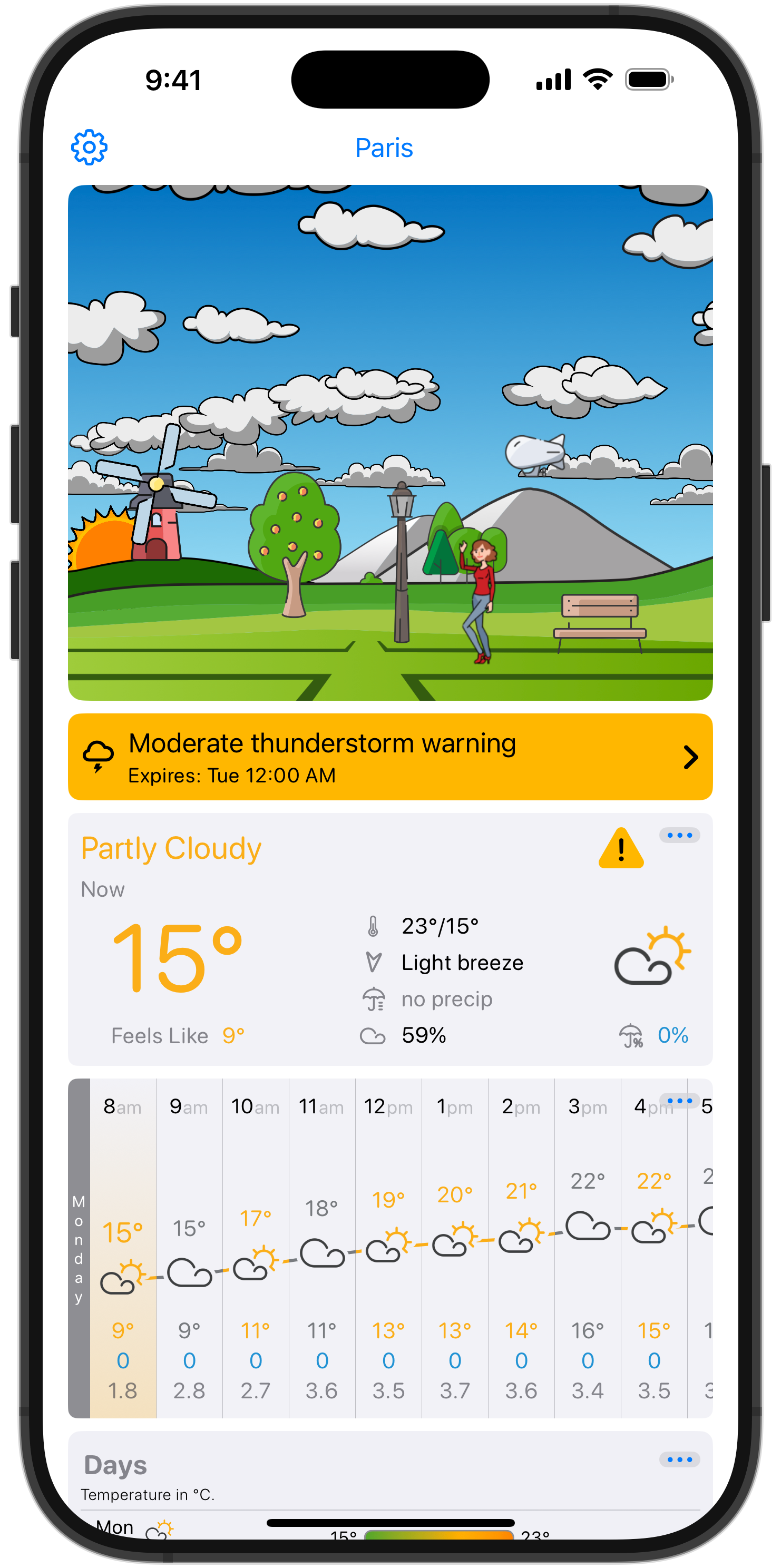 CartoonWeather Screenshot 2